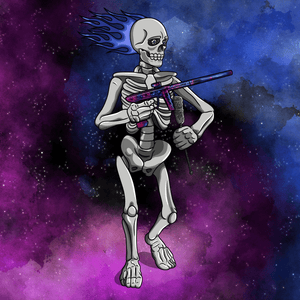 Adrenaline Skully NFT - Nebula in Bones with Swab - Adrenaline